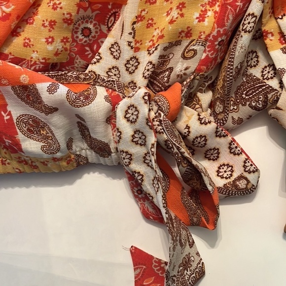 PAPER CRANE SHORT SLEEVE Sz XS DOLMAN WRAP - Picture 6 of 7